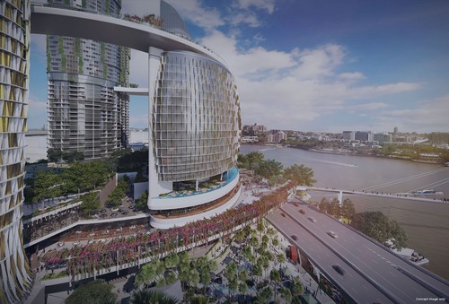 Queens Wharf project architectural perspective