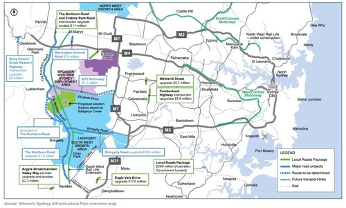 Western Sydney Infrastructure Plan Preview Map